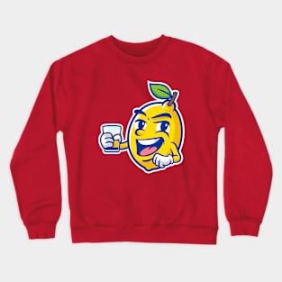 Happy Lemon Mascot Crewneck Sweatshirt